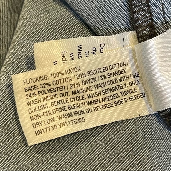 Universal Thread - Women's Holiday Short Sleeve Flocked Denim Jumpsui Olive - Picture 13 of 14